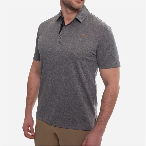 Copper Fit Essential Polo Shirt in Charcoal Heather, Size Large - Picture 5 of 6